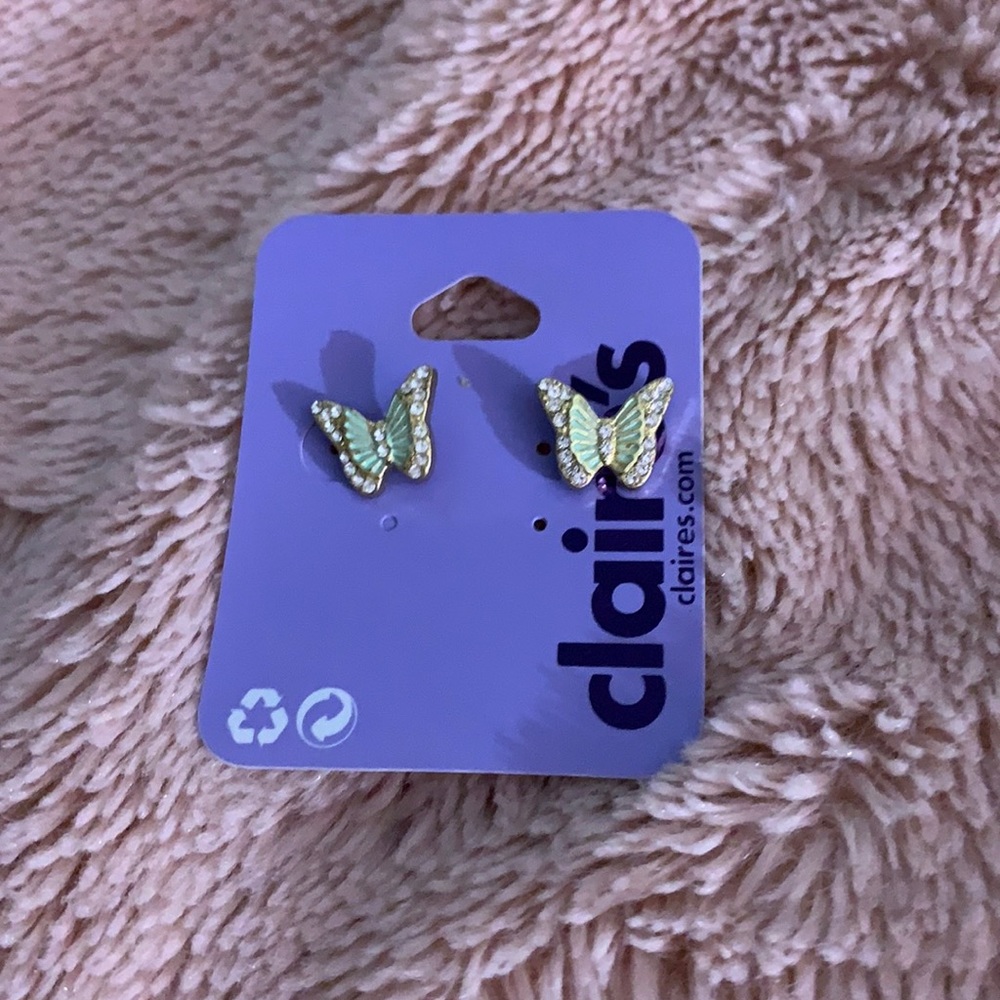 Claire’s Blue and Gold Earrings